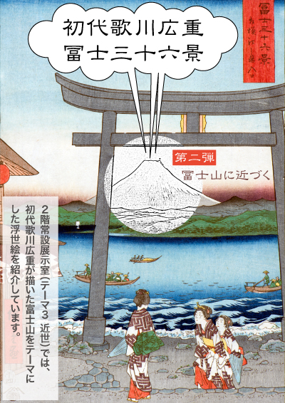 常設展室内トピック展示初代歌川広重「冨士三十六景」　第2弾 ―富士山に近づく―